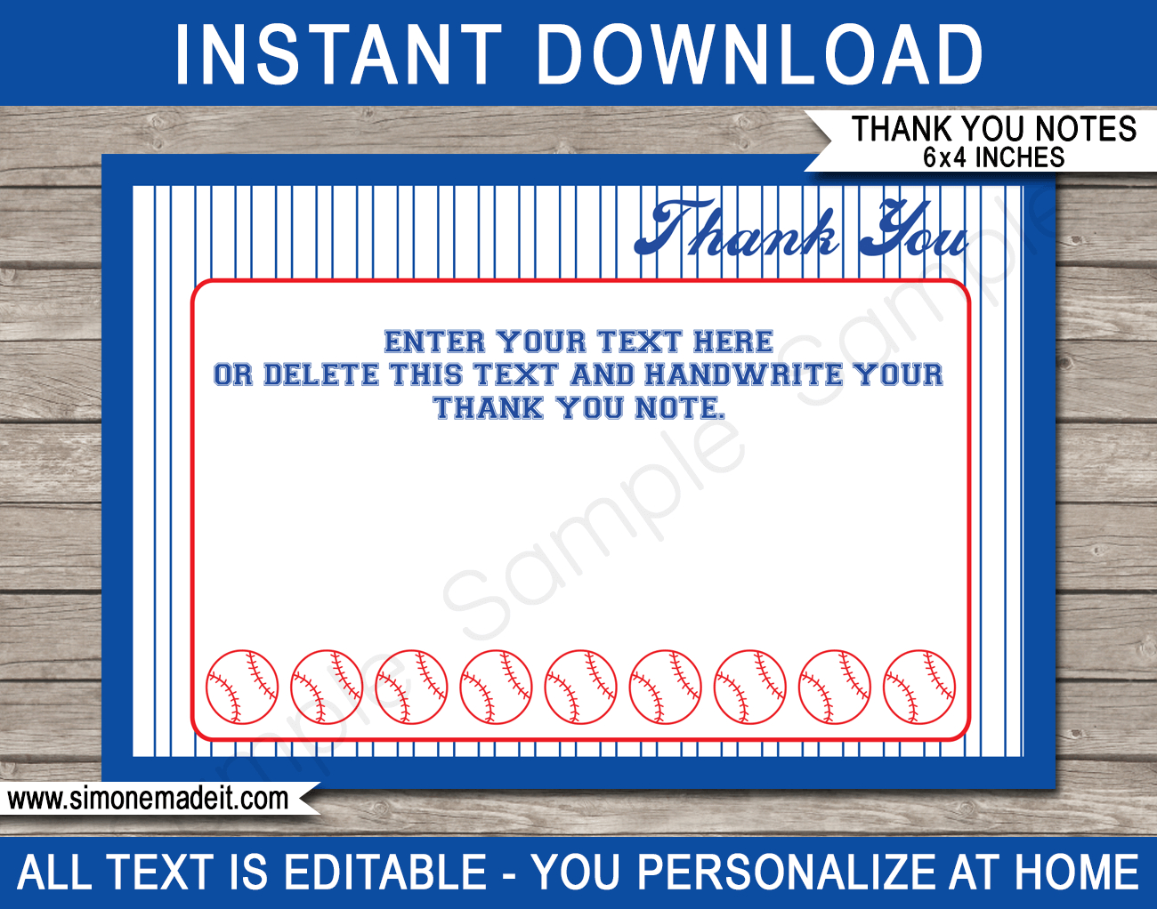Baseball Party Thank You Cards Template with Baseball Thank You Cards Printable Free