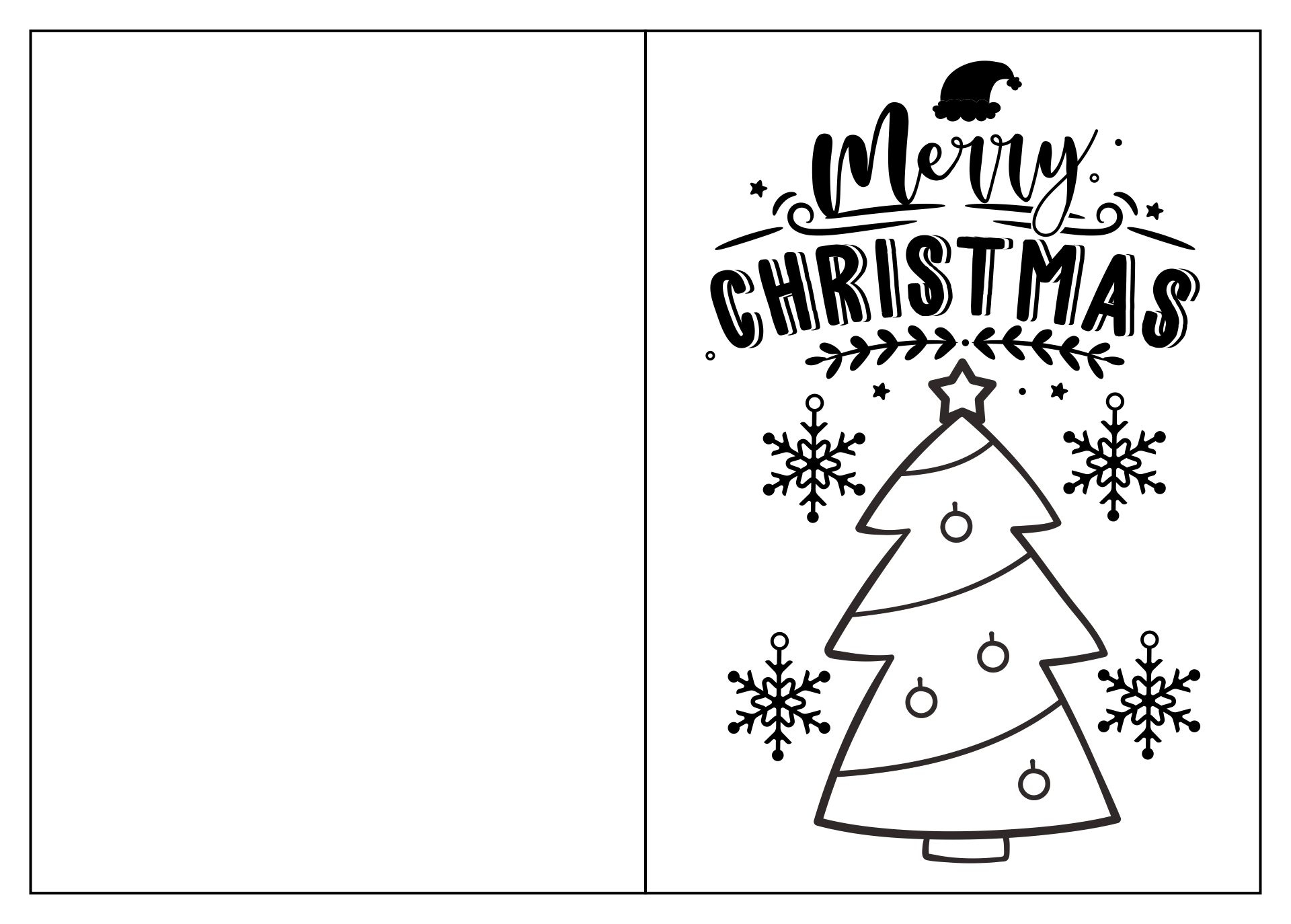 Black And White Holiday Christmas Cards - 15 Free Pdf Printables pertaining to Free Printable Christmas Card Black and White