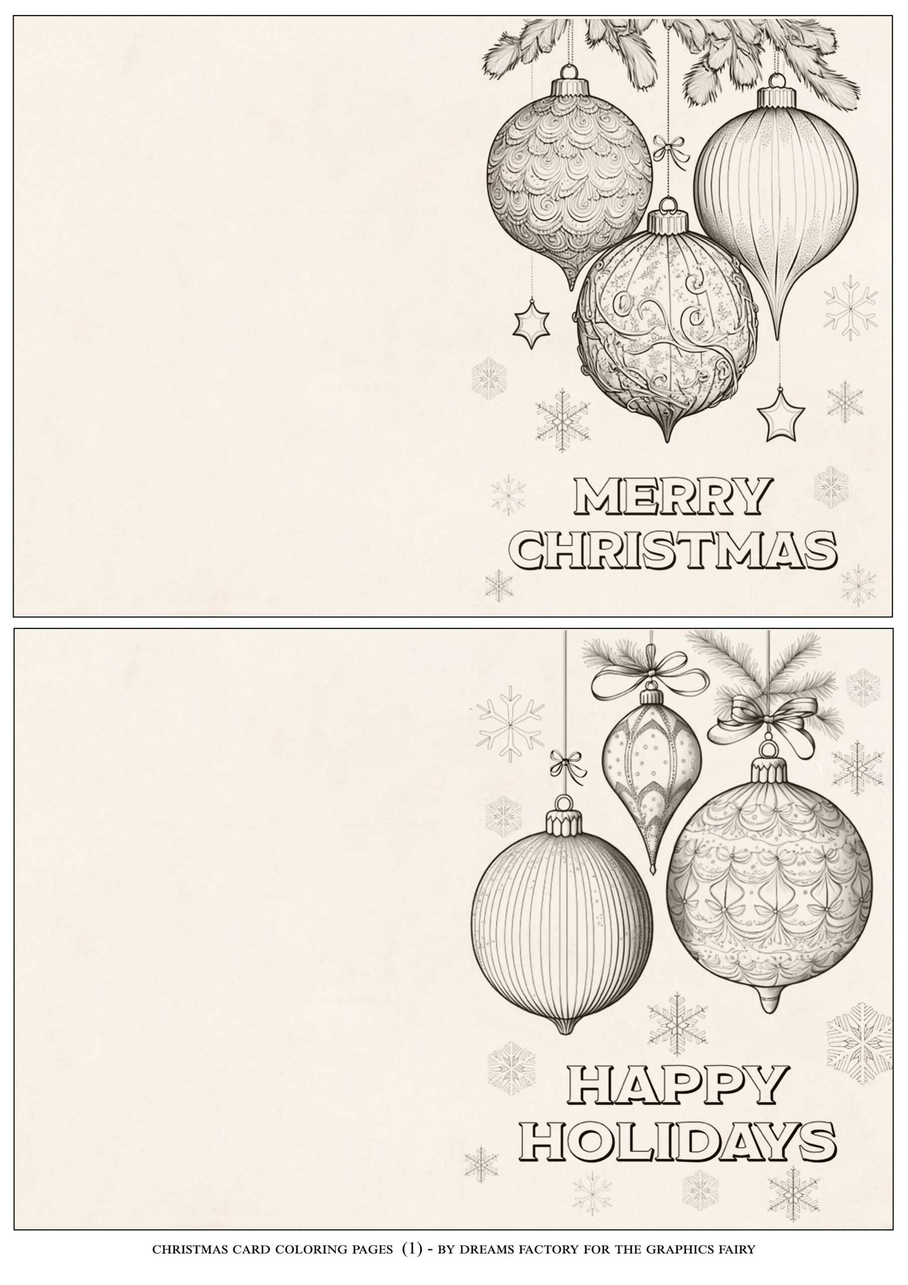 Christmas Card Coloring Pages! - The Graphics Fairy inside Printable Christmas Card to Colour