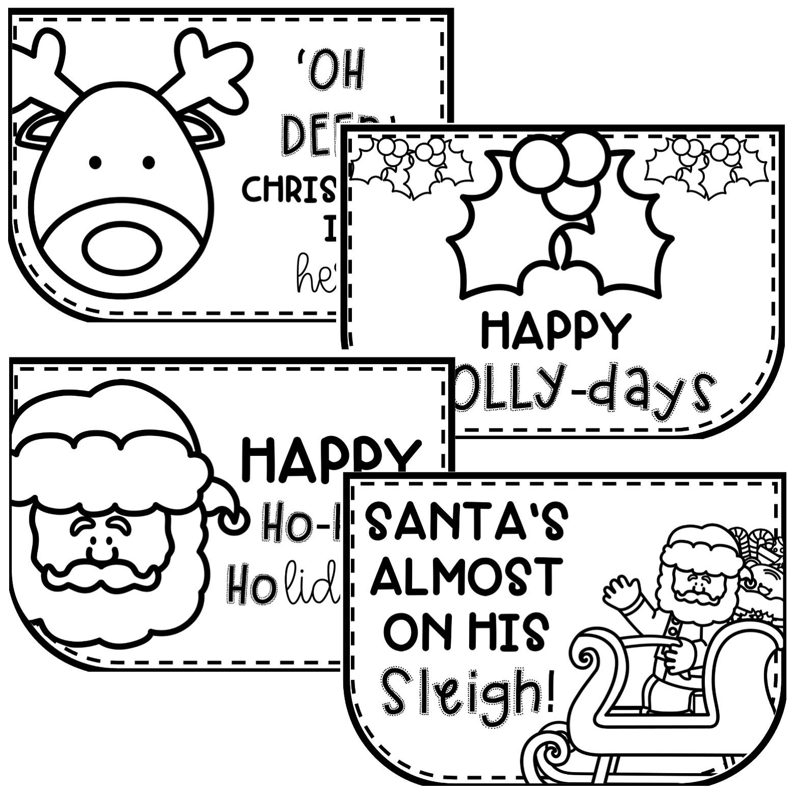 Christmas Card Templates - Top Teacher pertaining to Printable Christmas Card Template Black And White