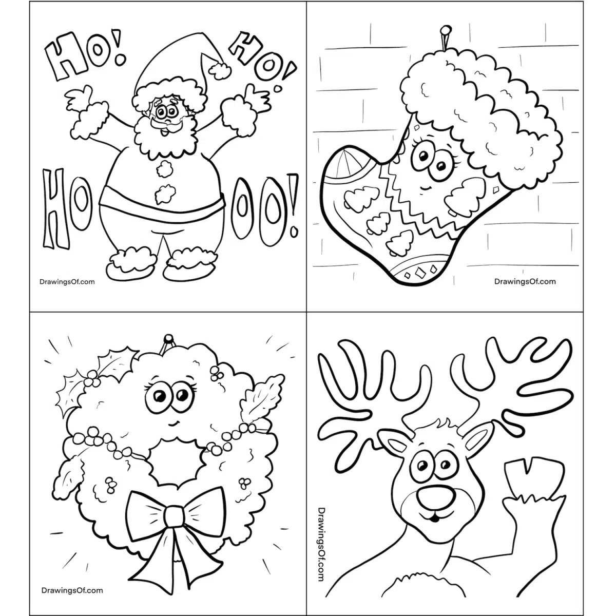 Christmas Coloring Pages: Free Printable Sheets - Drawings Of within Free Printable Christmas Card For Kids to Color