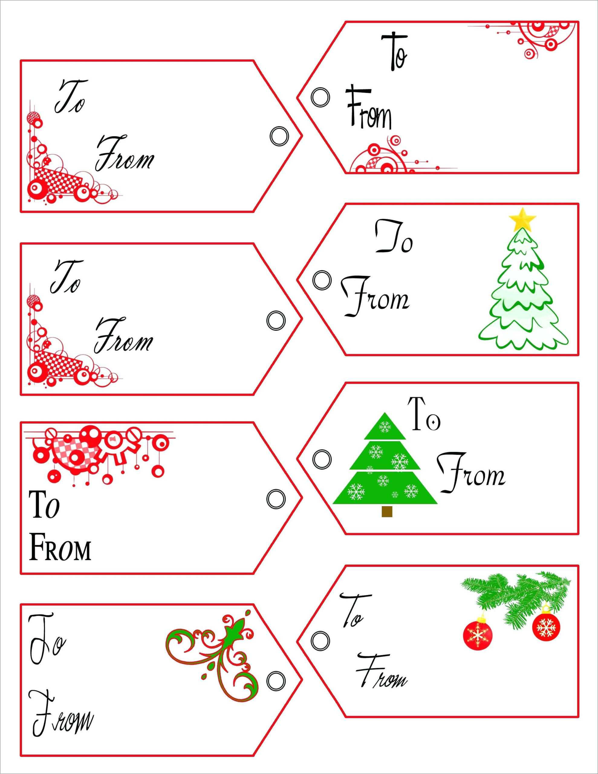 Christmas Free Printable Tags - Printable Party Favors regarding Free Printable Christmas Tags Templates Word