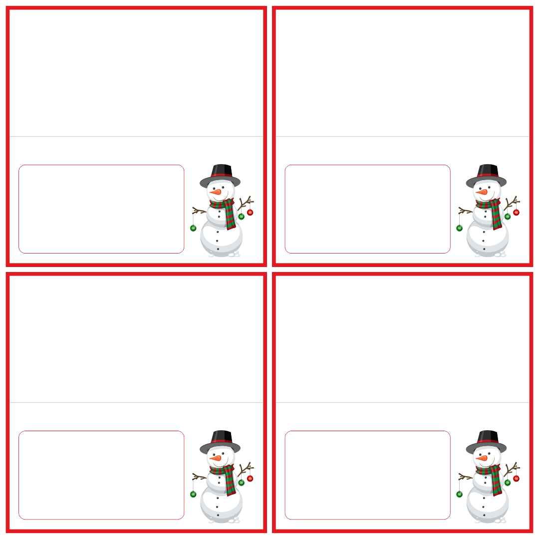 Christmas Name Cards - 11 Free Pdf Printables | Printablee regarding Christmas Table Name Tags Printable Free