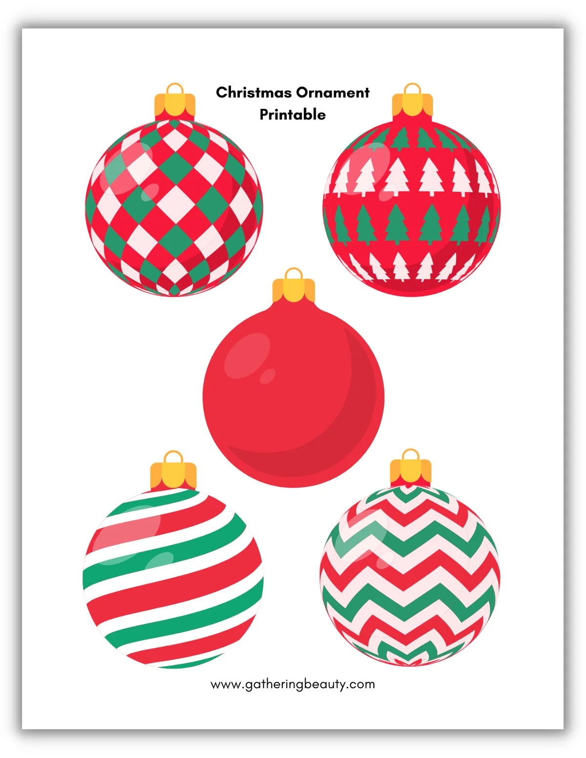 Christmas Ornament Printable — Gathering Beauty with regard to Christmas Printable Decorations
