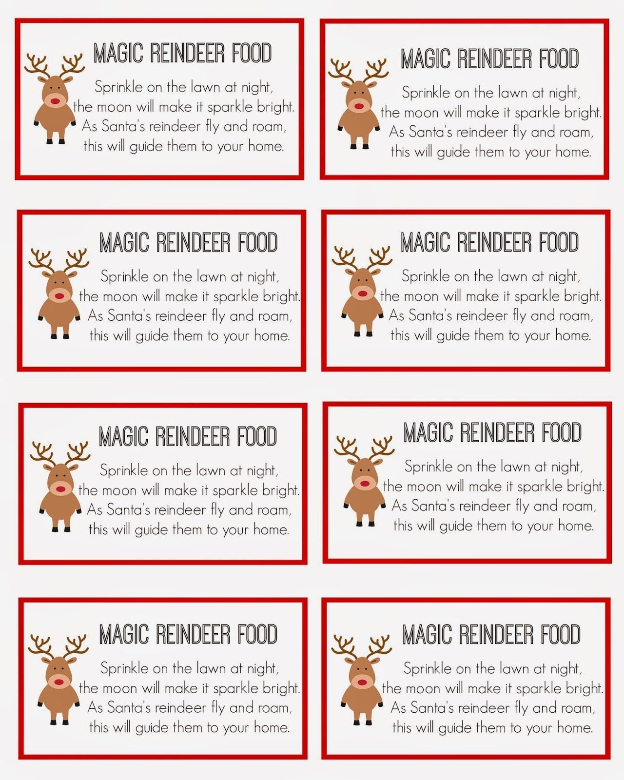 Christmas Tags Popmanko Christmas Reindeer Food Stickers, 120Pcs inside Reindeer Food Labels Printable Free