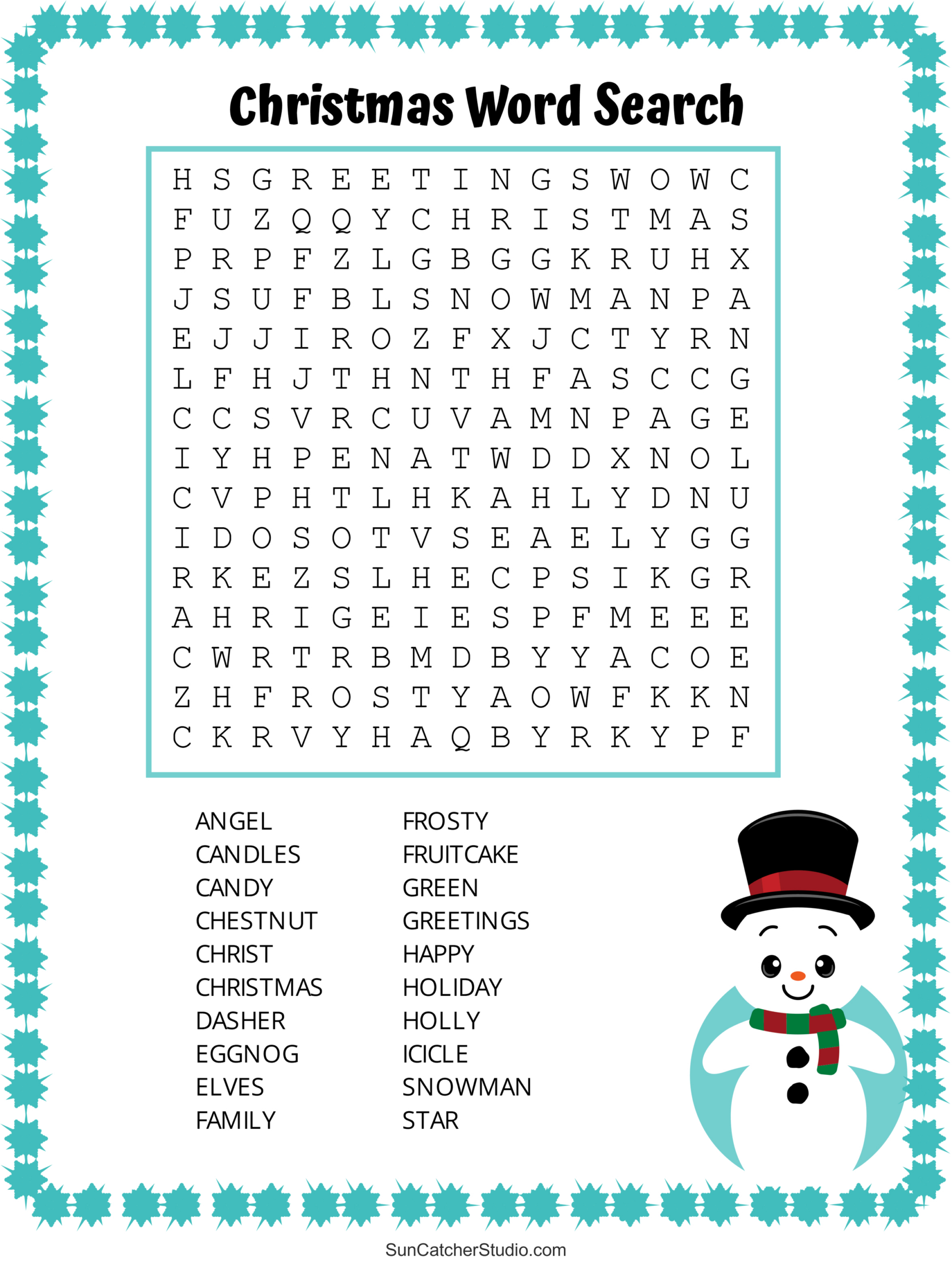 Christmas Word Search (Free Printable Pdf Puzzles) – Free throughout Holiday Word Search Printable