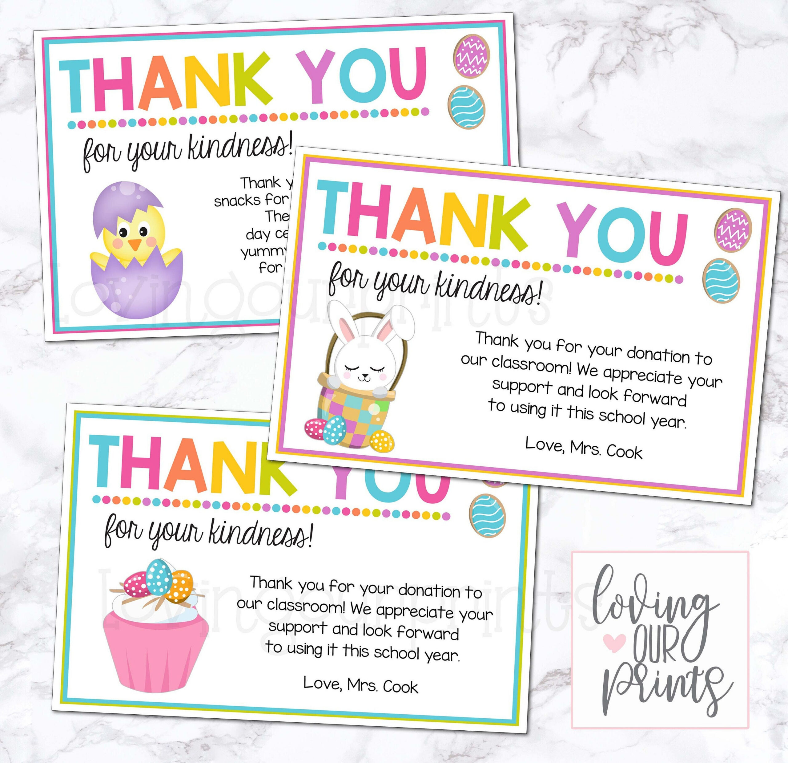 Easter Thank You Cards, Editable Easter Template, Easter Thank You with regard to Easter Thank You Cards Printable