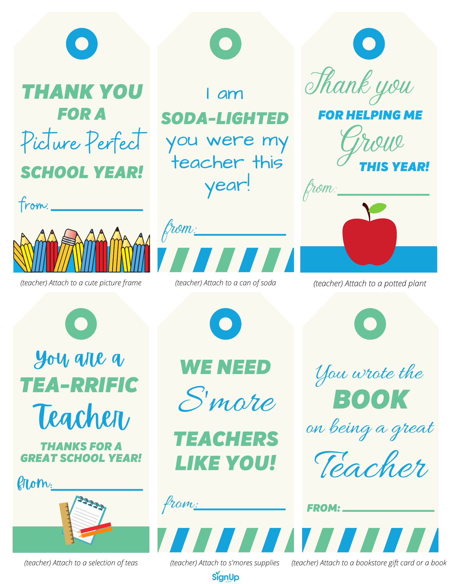 End Of Year Printable Thank You Notes | Signup in Teacher Thank You Cards Printable