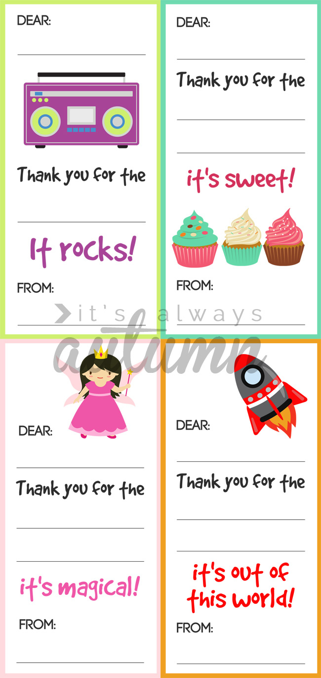 Fill In The Blank Thank You Note Printables For Kids - It'S Always with Fill In The Blank Thank You Cards Printable Free