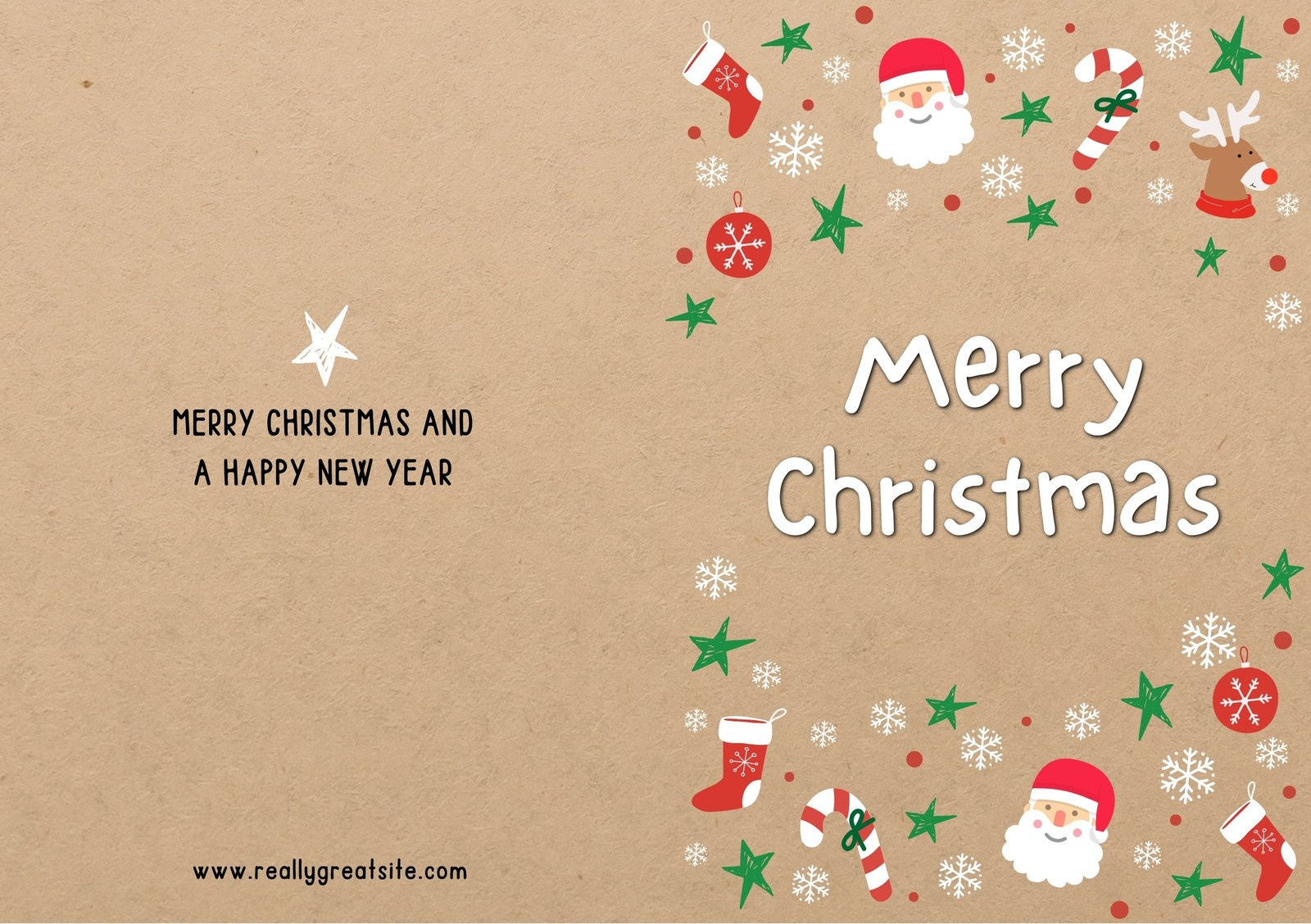 Free Custom Printable Christmas Folded Card Templates | Canva in Printable Christmas Card Paper