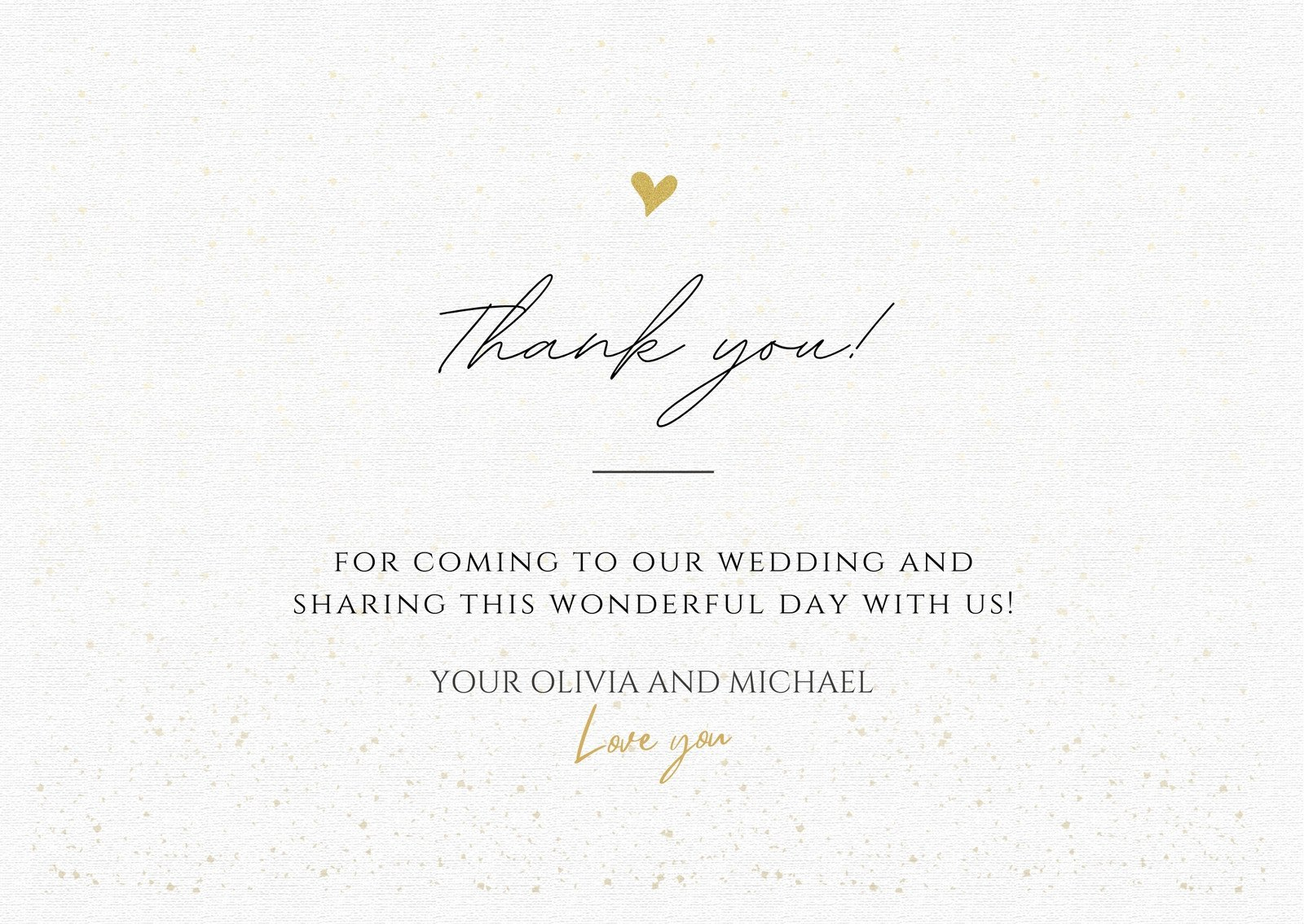 Free Custom Printable Wedding Thank You Card Templates | Canva within Blank Wedding Thank You Cards Printable