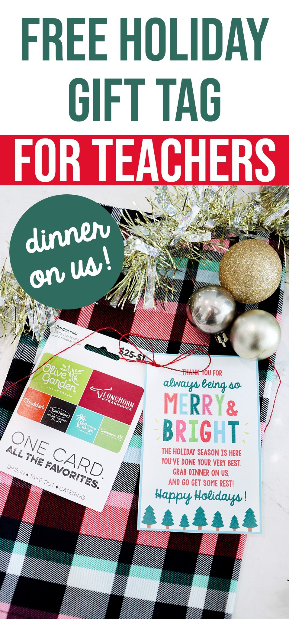 Free Holiday Gift Tag For Teachers - Simply Clarke in Free Printable Christmas Tags For Teachers