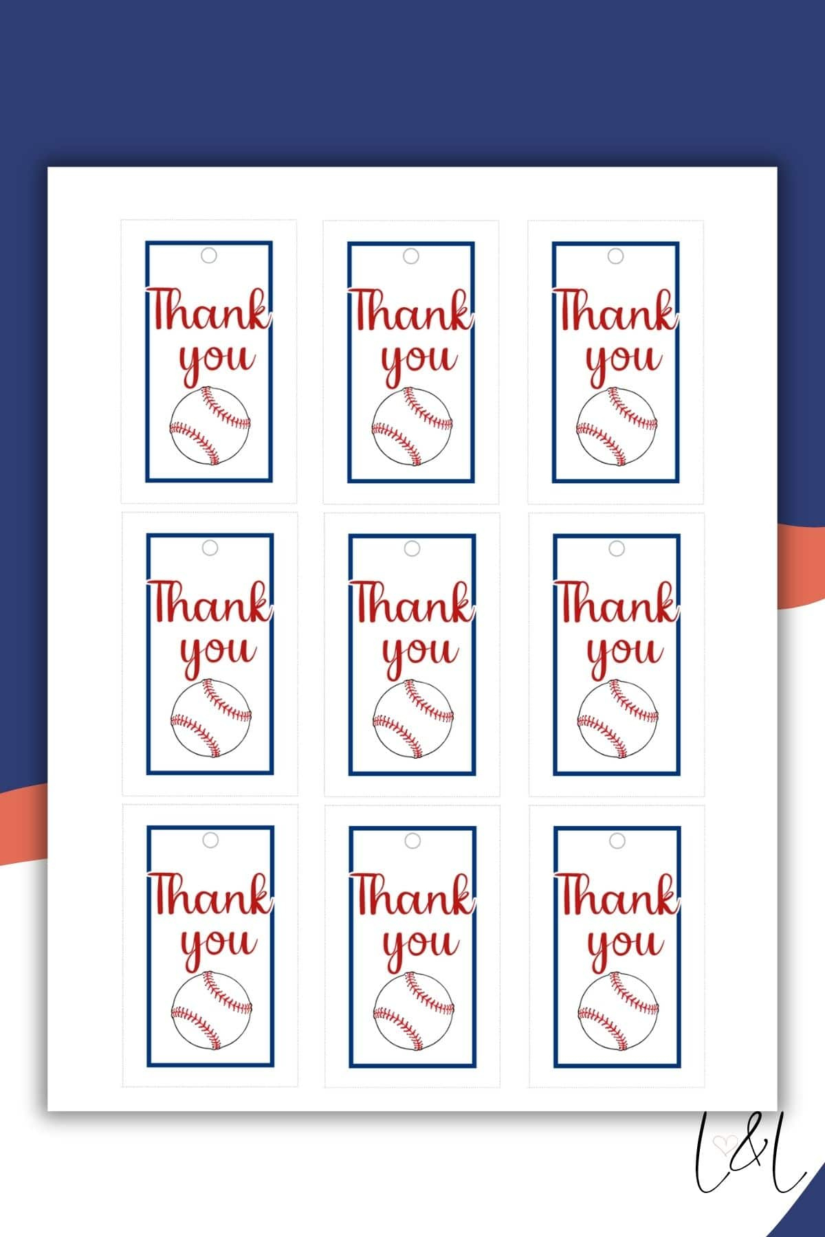 Free Printable Baseball Thank You Tags - Love &amp;amp; Laugh Games within Baseball Thank You Cards Printable Free