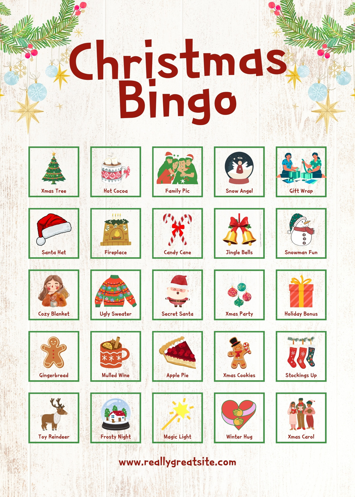 Free Printable Christmas Bingo Card Templates | Canva with regard to Christmas Bingo Printable
