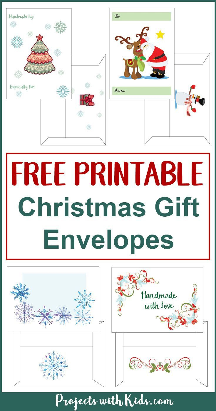Free Printable Christmas Gift Envelopes for Printable Christmas Card Envelopes