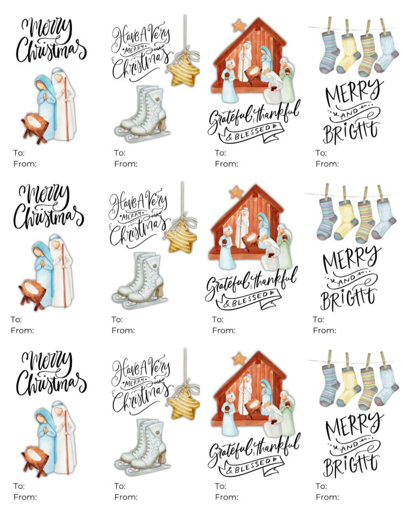 Free Printable Christmas Gift Tags | Healing Home in Free Printable Religious Christmas Tags