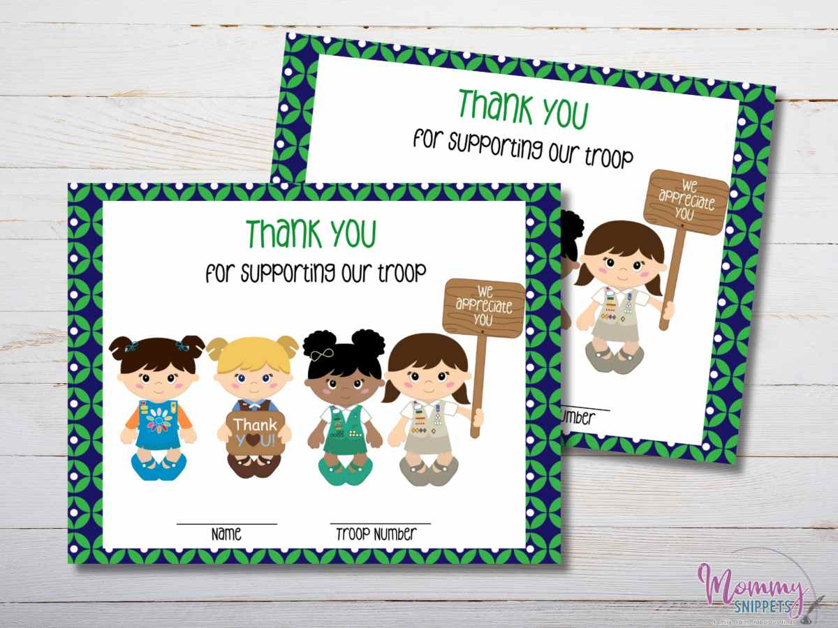 Free Printable Girl Scout Thank You Cards - Mommy Snippets regarding Girl Scout Thank You Cards Free Printable