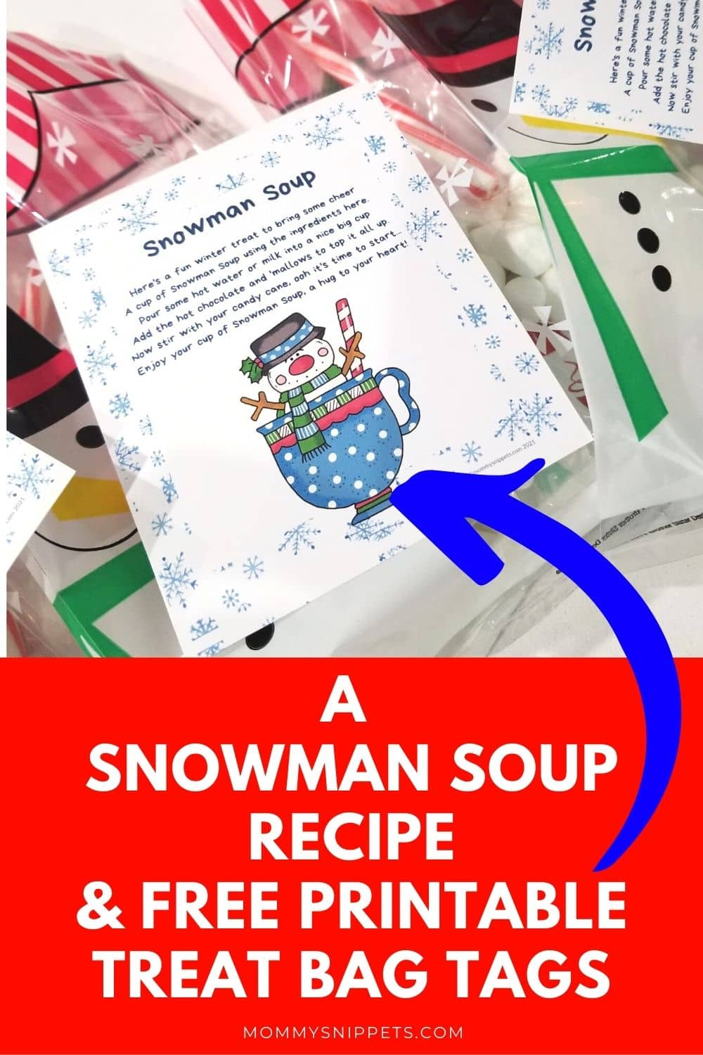 How To Make Snowman Soup Recipe + Free Printable Treat Tag inside Snowman Soup Printable Free