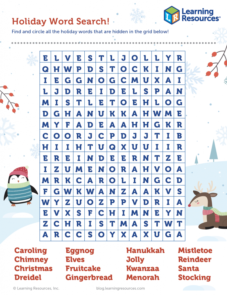Jolly Holiday Word Search! | Learning Resources pertaining to Free Holiday Word Search Printable