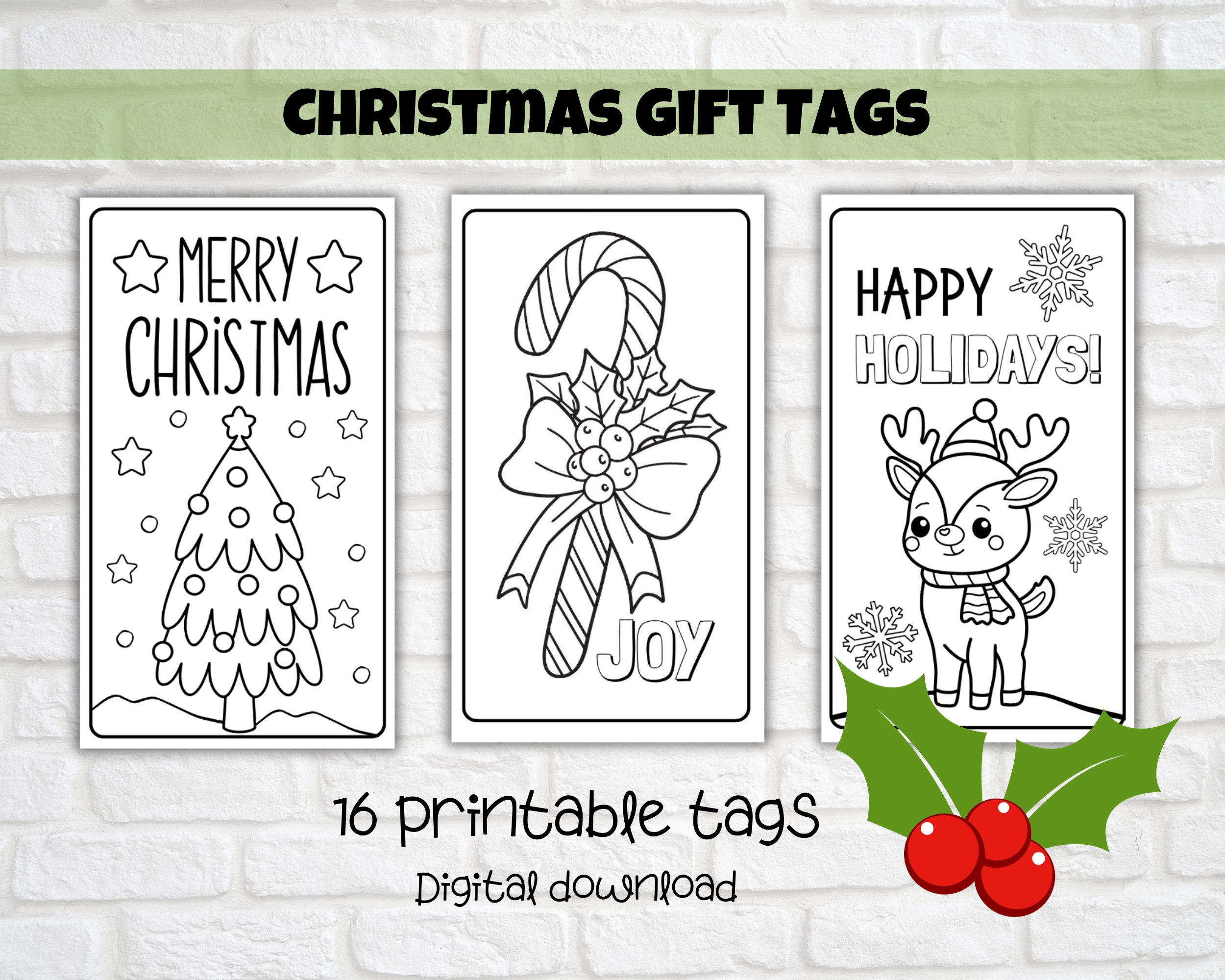 Kids Printable Christmas Tags To Colour, Sunday School Activity inside Printable Coloring Christmas Tags