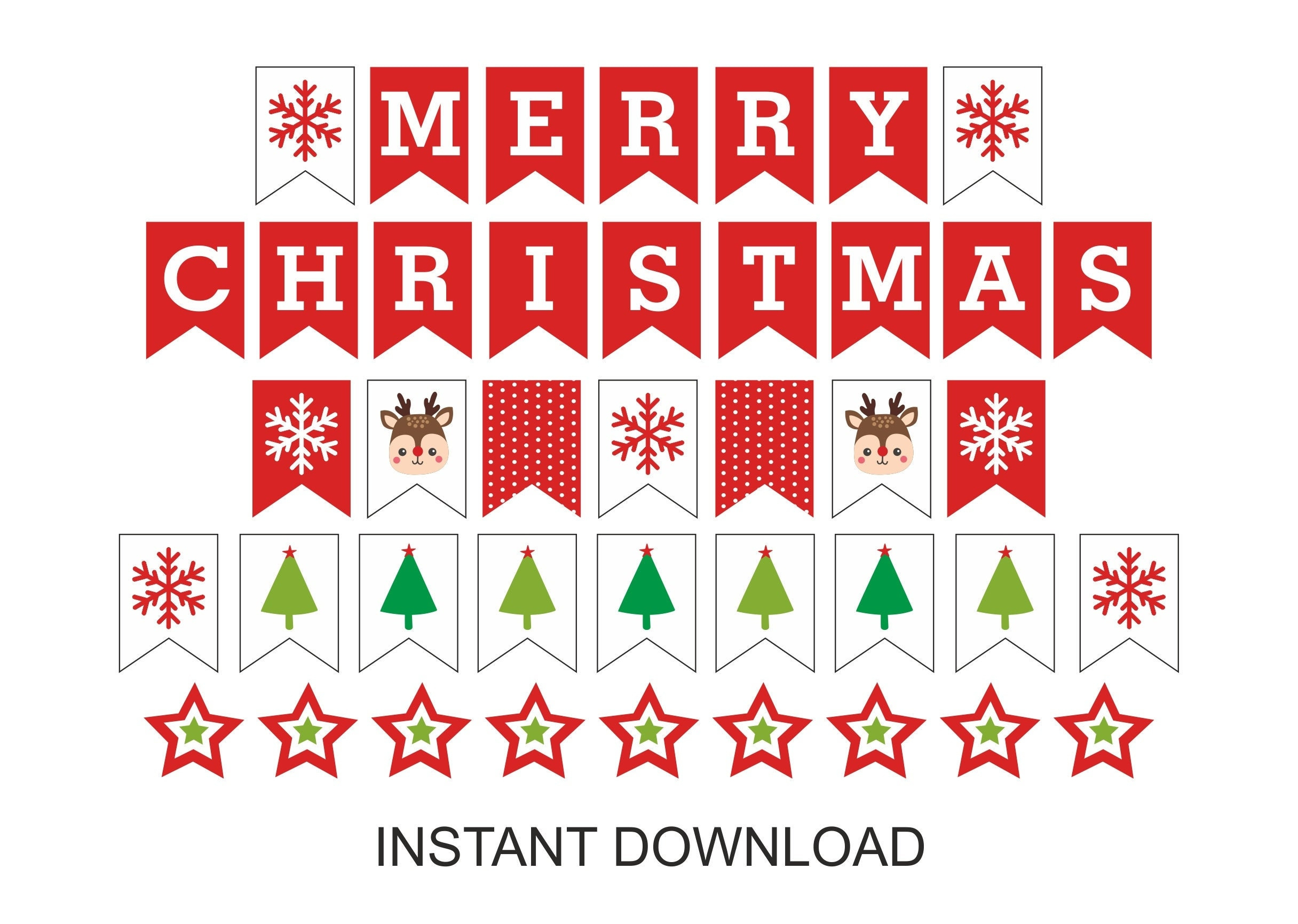 Merry Christmas Banner Printable / Christmas Banner Printable within Merry Christmas Printable Banner