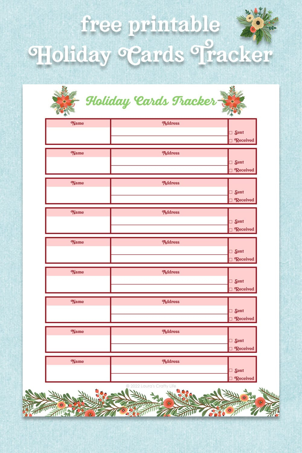 Organize Your Holiday Cards within Free Printable Christmas Card Address List