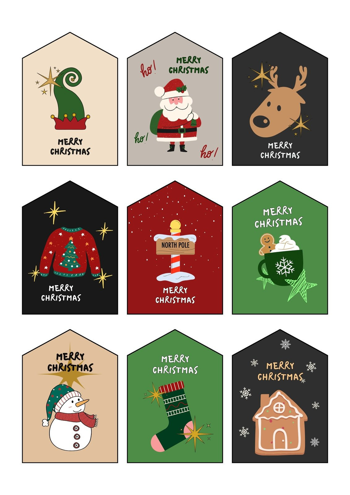 Page 4 - Free And Customizable Holiday Gift Tag Templates | Canva throughout Cute Printable Christmas Tags
