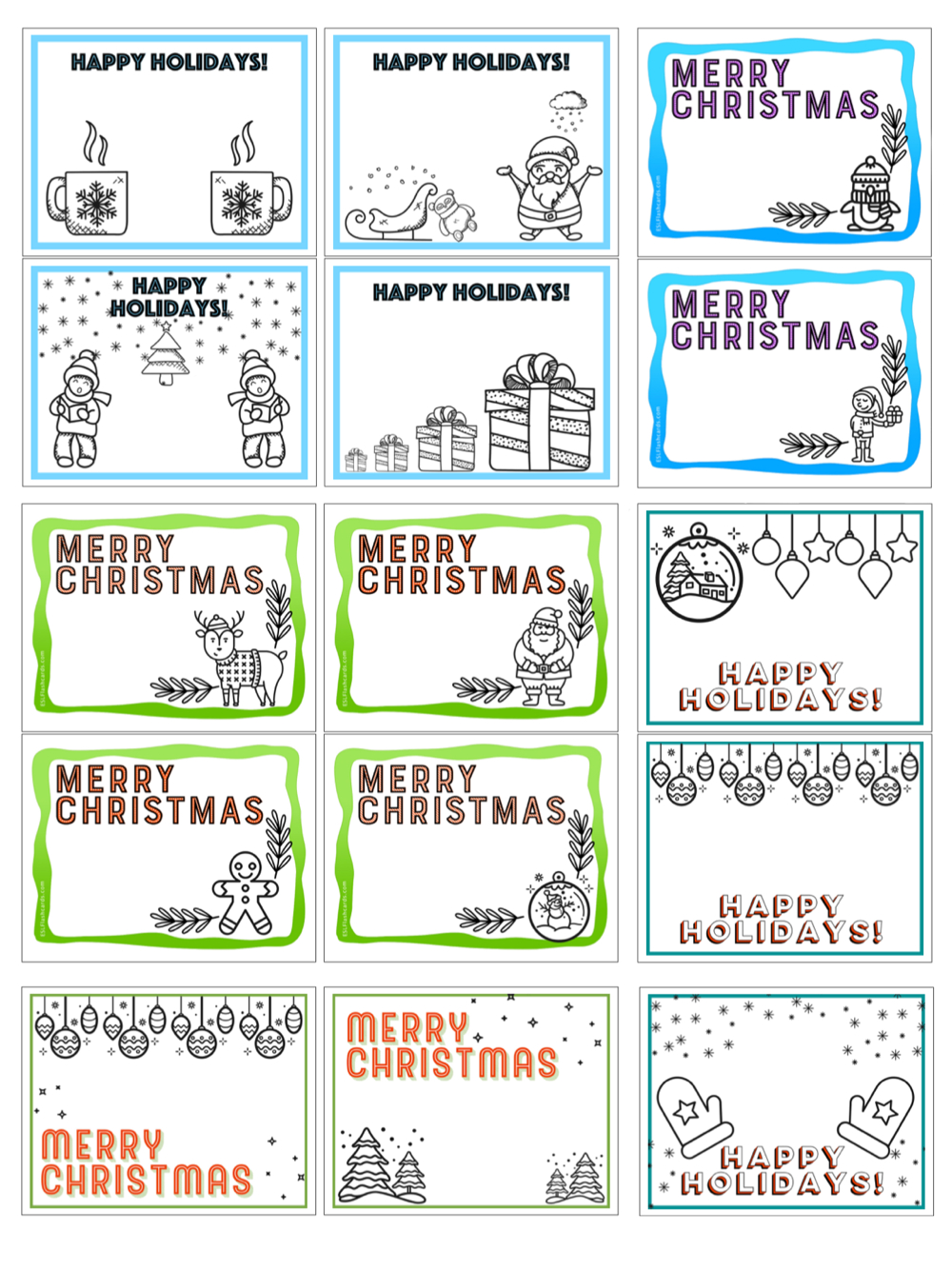 Printable Christmas Cards - Esl Flashcards with regard to Printable Christmas Card Ideas