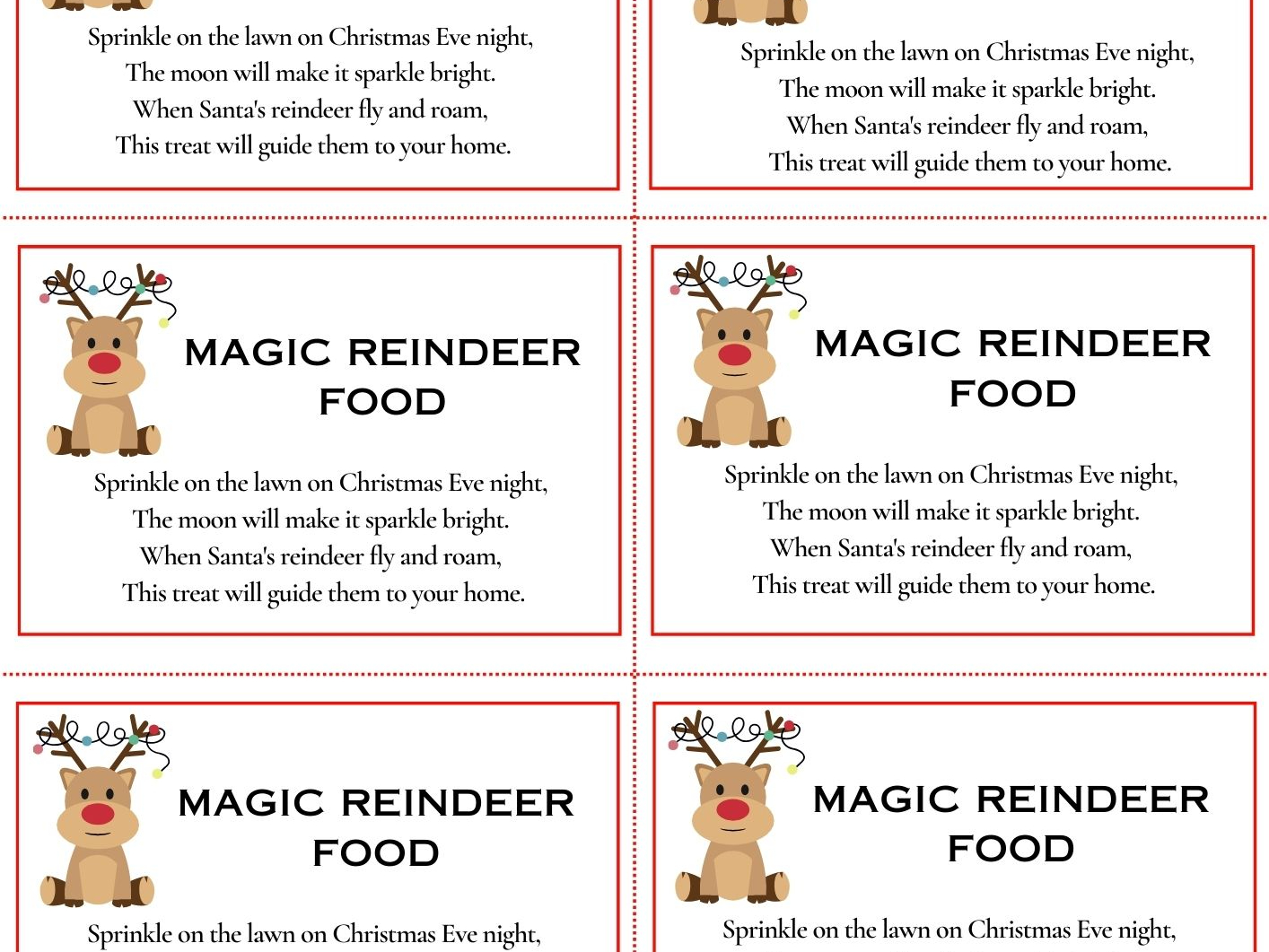 Reindeer Food - Veggie Desserts inside How To Make Reindeer Food Printable