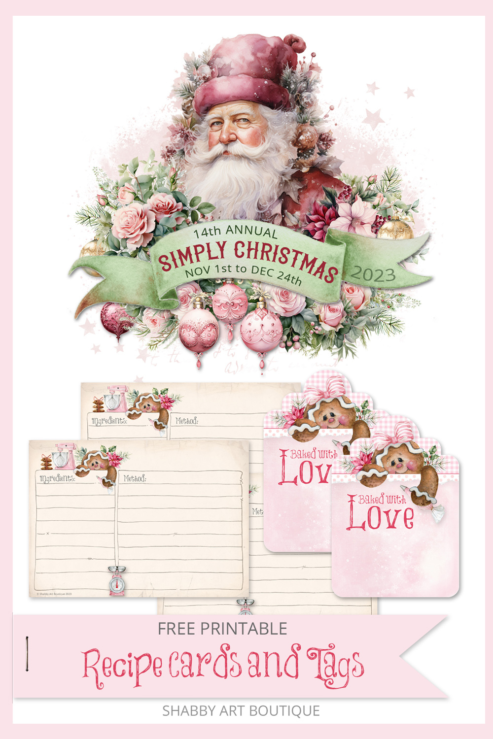 Simply Christmas: Free Printable Recipe Cards And Tags - Shabby with regard to Free Printable Christmas Recipe Tags