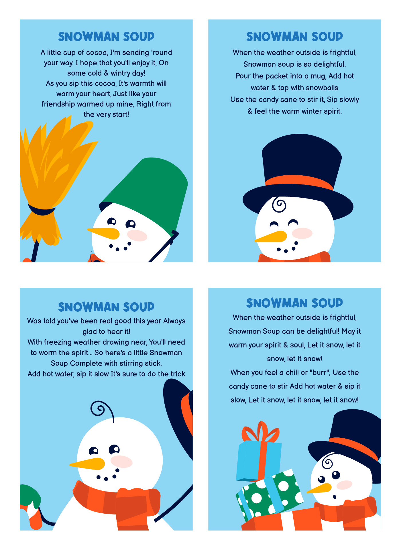 Snowman Soup Labels - 10 Free Pdf Printables | Printablee within Free Snowman Soup Printable Labels