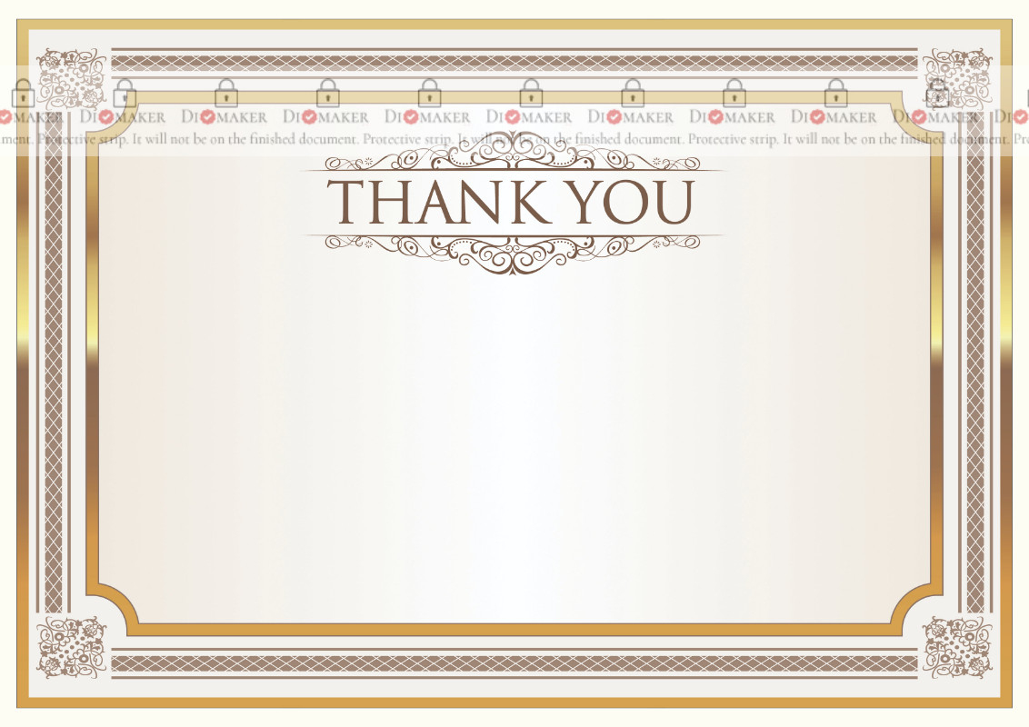 Thank You Card Template «Shine» - Dimaker - Templates - Thank You Card within Printable Thank You Cards And Envelopes