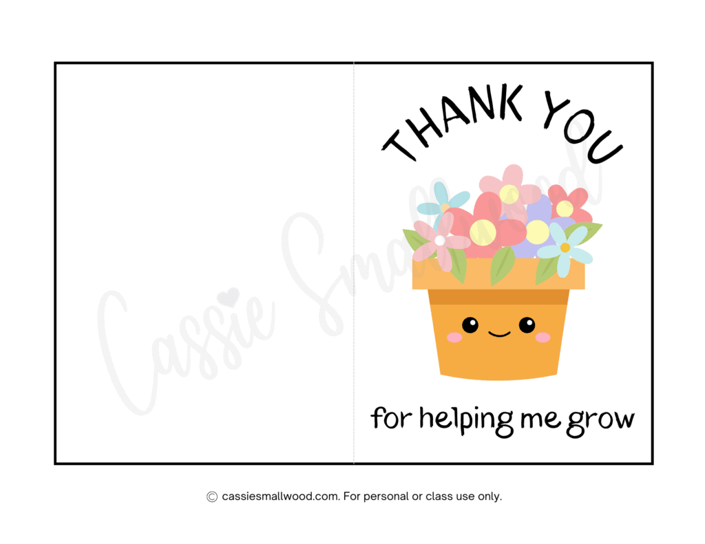 The Best Teacher Thank You Cards (21 Free Printables) - Cassie in Free Printable Thank You Cards For Teachers