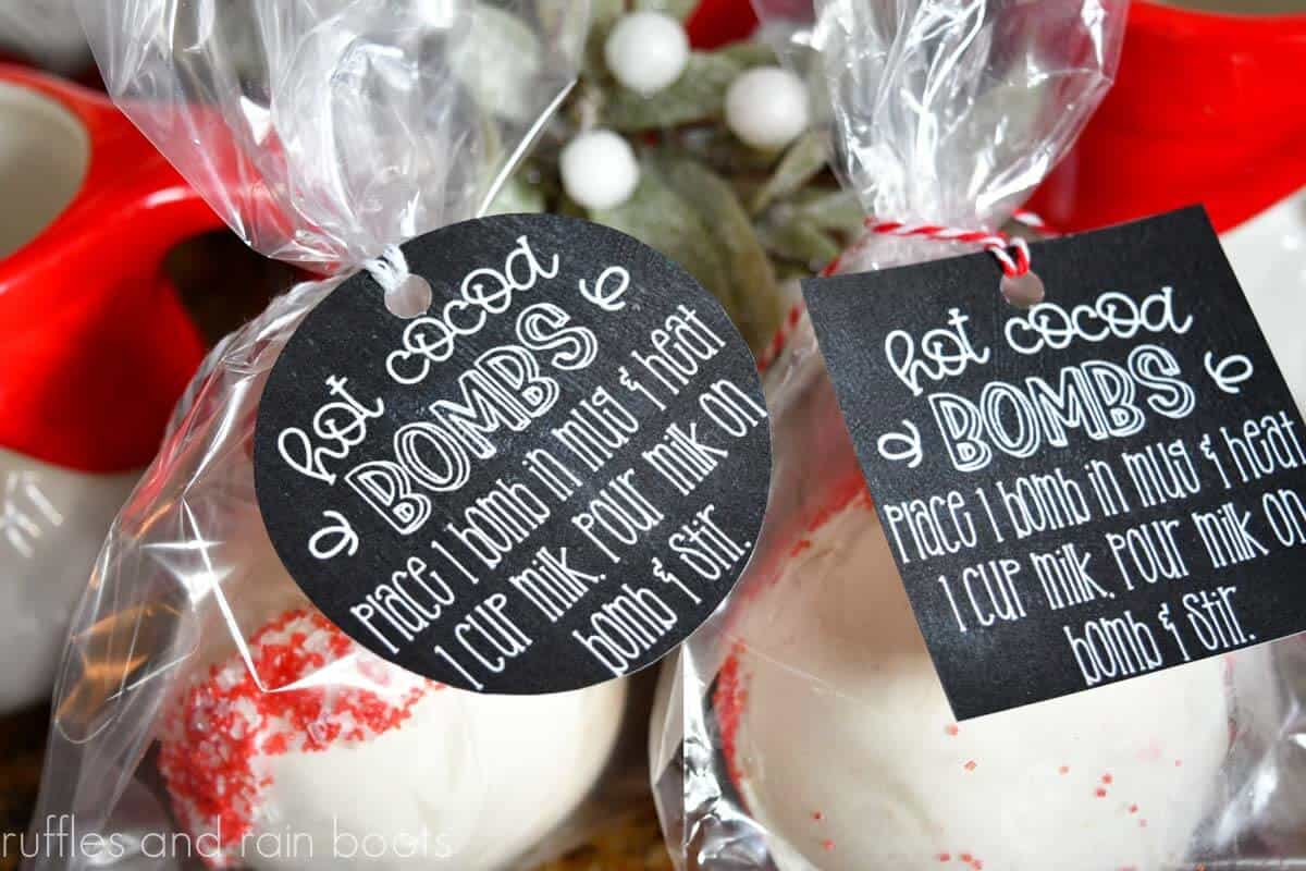 Use These [Free Printable] Hot Cocoa Bomb Labels For Gift Giving! intended for Free Printable Hot Cocoa Bomb Tags Christmas