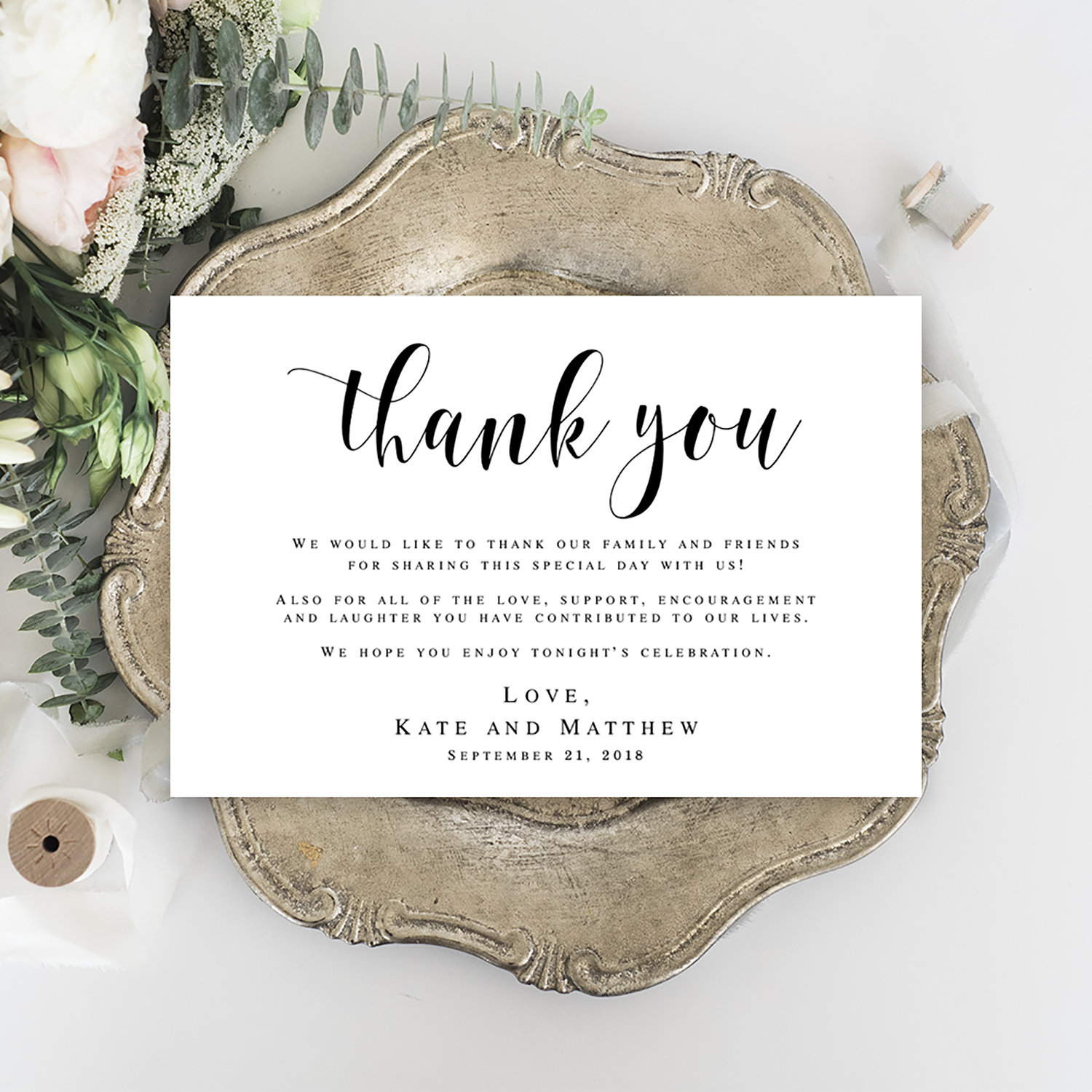 Wedding Thank You Letters Instant Download Editable Templates intended for Wedding Thank You Cards Printable