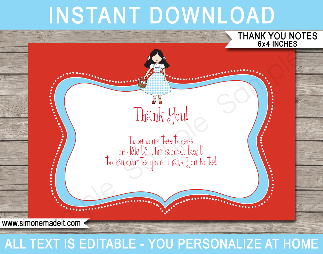 Wizard Of Oz Party Thank You Cards Template with Wizard of Oz Thank You Cards Printable