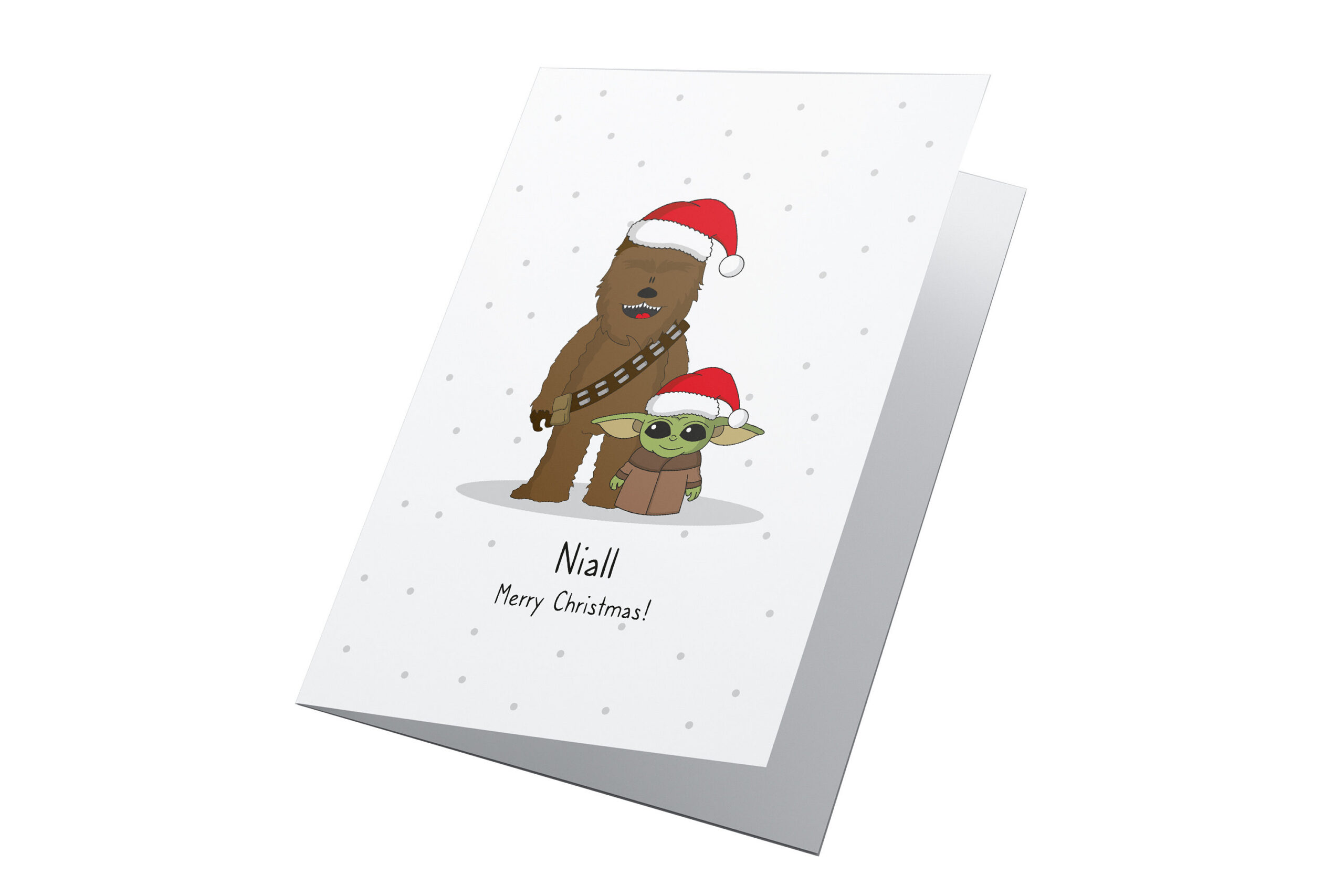 Yoda &amp;amp; Chewbacca! Personalised Christmas Card, Star Wars Christmas intended for Star Wars Printable Christmas Card